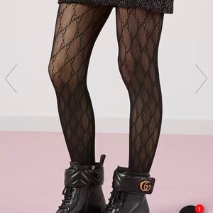 GUCCI black tights size Large- new with box and tags, never worn!